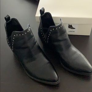 Black Stud Embossed Booties